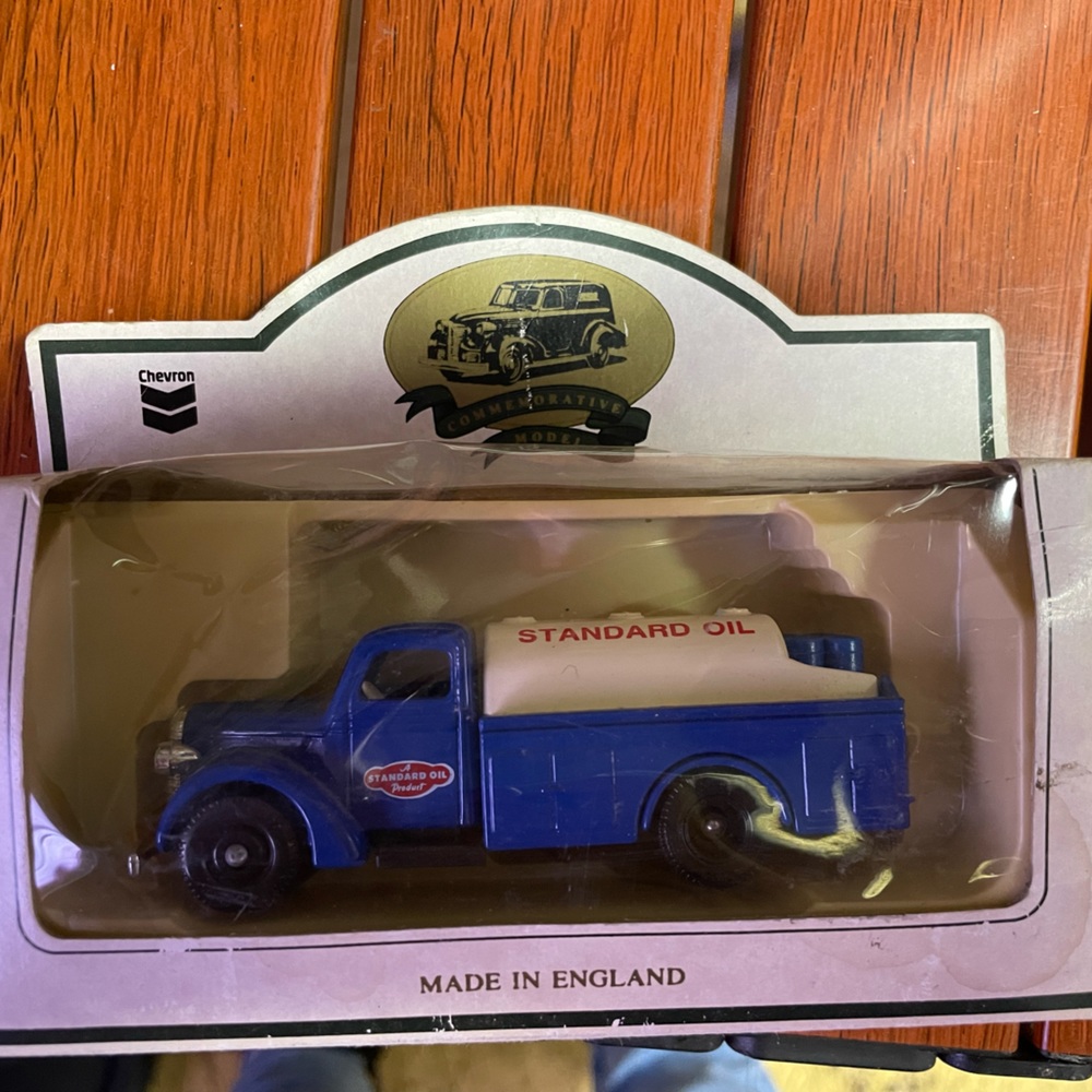 Die cast metal replica chevron truck